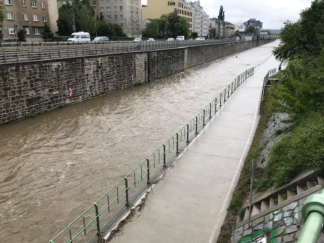 River Wien during a flood event